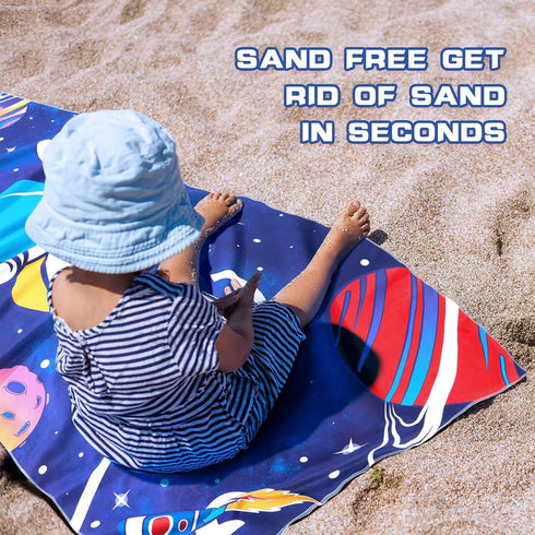 30 60 WERNNSAI Space Kids Beach Towel for Boys, x Double-Sided Towel for Kids, Kids Beach Pool Bath Bathroom Swim