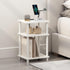 3-Tier Closet, Furinno JUST Night Stand, Turn-N-Tube Nightstand with Charging Station, Bedside Table, End Table, Side