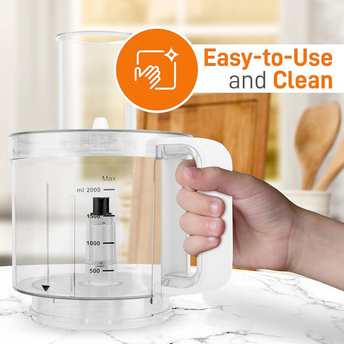 NutriChef Food Processor Bowl, Cover and Pusher, Replacement Parts for NutriChef Multifunction Food Processor Model