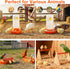 ATHCOHT Set,Automatic 1L 2 Chicken Feeder and Waterer Chick Feeder and Waterer with Wooden Perch,Baby Chicks Supplies