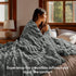 Cozy 50x60 inch, BEDELITE Faux Fur Grey Throw Blanket for Couch - Super Soft & Plush Striped Blanket for Sofa and Room