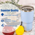 D·S 30oz Blue Tumbler, Stainless Steel Double Wall Vacuum Insulated Mug with Straw and Lid, Cleaning Brush