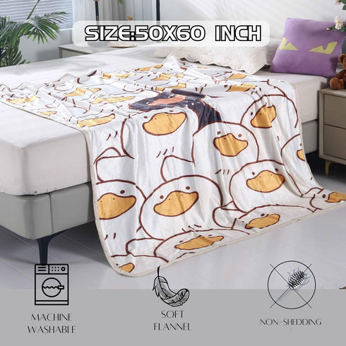 50"*60",Duck Cozy Set 50x60 Inches,for SDY Duck Throw Blanket Blanket,Soft Flannel Blanket for Bed Chair Car Sofa Couch
