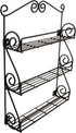 Spectrum Diversified Scroll Spice Wall Mount Rack, Black