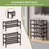 ROMGUAR CRAFT 2 Closet 27"x12"x14" Tier (Thick) Bamboo Shoe Rack for Free Standing Wood Shoe Shelf for Entryway Small