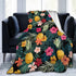 Perinsto Palm Leaves Hibiscus Flowers Hawaii Throw Blanket Ultra Soft Warm All Season