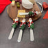 Supreme Housewares Santa Claus Cheese Spreaders, Hand-Painted Resin Handles, Set of 4