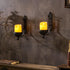 Set 2 Aimto Wall Sconce Candle Holder Black Wall-Mount Metal Candle Holders Hanging Iron Wall Candle Sconce