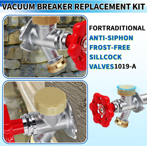 1019-A 3/4GHT 1 Set Boltigen Vacuum Breaker Repair Kit, Frost Free Outdoor Faucet ASSE Repair Kit, Hose Bib Replacement