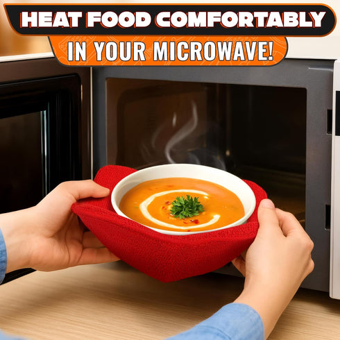 6 Cozy 6.5" 7.1" Pcs Soup Bowl Holders for Hot Food Microfiber Fabric Heat-Resistant Soup Bowl Warmers for Kitchen