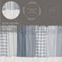 VHC Brands Sawyer Mill Blue Patchwork Cotton Kitchen Window Curtain Valance 19x60 Farmhouse
