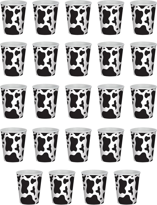 Beistle 24 Piece Cow Print Beverage Cups, 9 Ounces