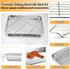 E-far Stainless Steel Baking Sheet with Rack Set, 12.4”x9.7” Cookie Sheet, Non-toxic & Dishwasher Safe