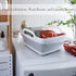 Kitchen Details Collapsible Wash Basin Self Draining Design Large Flexible Space Saver for Home Cleaning White