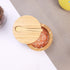 HTB Bamboo Salt Cellar with Mini Spoon, Kitchen Salt Box with Swivel Magnetic Closure Lid, Round Salt Container