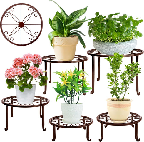Plant Stand Indoor 5 Pack Brown Metal Plant Stands Outdoor Heavy Duty