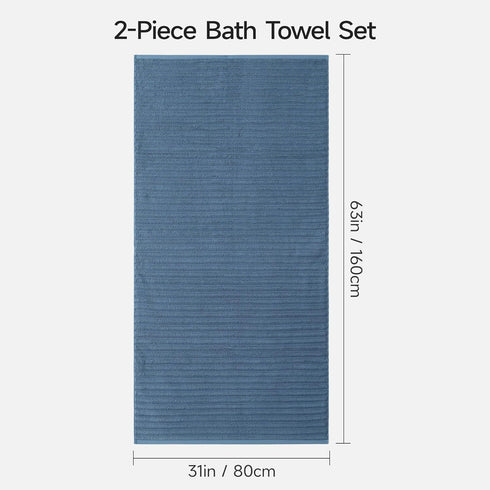 2 Pack 3163 inches, 100% REDKISS Large Bath Towels Cotton, Super Soft and Absorbent, Quick-Dry Towels, Perfect