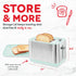 DASH SmartStore 2-Slice Toaster - Compact Design with 5 Browning Levels & Storage Lid, Aqua