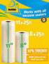 8" 11" 25ft 4 (2 100ft 33% Commercial & Vacuum Sealer Rolls (Fit Inside) Rolls of Each, total) OutOfAir Vacuum Sealer