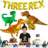 KatchOn Giant Dinosaur Balloons for Birthday Party, 48 Inch, Pack of 4, Three Rex Party Decorations, Dinosaur Birthday