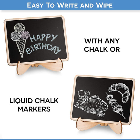 20+1 pcs Wood Mini Chalkboard Sign with Easel Stand for Special Event Decorations, Table Numbers, Weddings, Birthday
