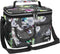 opux Leakproof Floral Grey Insulated Lunch Bag for Men Women, Portable Soft Lunch Cooler with Strap