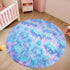 4Ft Blivonta Rainbow Round Rug for Bedroom, Fluffy Circle Area Rugs for Living Room, Shag Fuzzy Carpet for Kids Room