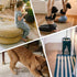 Rug Tape 8 Pcs Non Slip Carpet Gripper for Hardwood Floors, Washable Black Rug Stoppers to Prevent Sliding
