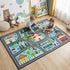 2.5x4 Car Rug Play Mat - Road Rug for Kids Boys Room, Fun Race Track Traffic Road Carpet for Boys Playmat Educational