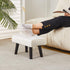 16 inch 1PCS) Wimarsbon Small Foot Stool Ottoman Modern Accent Step Stool Seat with Solid Wood Legs Velvet Soft Padded