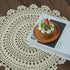 kilofly Handmade Crochet Round Cotton Lace Table Placemats Doilies Value Pack, 4 Medallion, 17 Inch, Beige