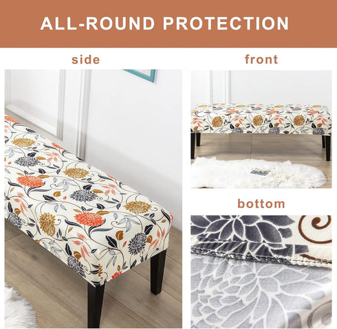 Eco-Ancheng Chair Cover - Removable Dining Bench Slipcover, Stretch Bench Seat Furniture Protector for Living Room