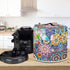 Insulated Pressure Cooker Cover, 3 Qt Dust Cover with Pocket for Spoon/Utensils, Blooming Flower Purple Blue