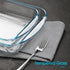 NUTRIUPS 2.6 Quart Glass Baking Dish, Rectangular Tempered Glass Casserole Dish for Oven Cooking