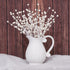 Set 12 14inches Christmas Berries Picks of Xmas Tree Decorations White Holly Berry Stems Decorative Artificial Floral