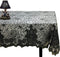 Halloween Tablecloth - Gothic Black Lace Spider Web Table Cover for Masquerade, Dinner Party, 53x68 Inches