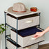 Juvale 4-Tier Tall Closet Dresser with Drawers - Small Fabric Storage Organizer for Bedroom (Beige)