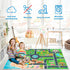 Nursery(Green,3147in) Kids Carpet Playmat Car Rug, Car Rug for Kids Toy Cars and Train, Non Slip Play Mat for Playroom
