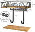 PERFNIQUE Ironing Board Holder, Wall Mount Ironing Board Hanger, Laundry Room Organization with Removable Hooks, Wooden
