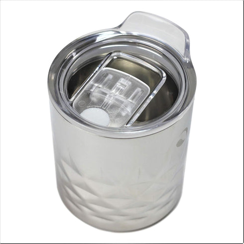 Drinco 10oz Stainless Steel Tumbler, Vacuum Insulated Whiskey Glass, GULT Diamond Design