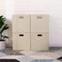 Cube Storage Bins 13×13 Linen - Foldable Box with Handles, Set of 4 for Closet, Shelf, Cabinet Organization