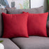 Anickal Valentines Pillow Covers 18x18 inch, Set of 2 Red Rustic Linen Holiday Decorative Square Throw Pillow Covers