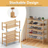 4 Closet,Hallway,Entryway,Small 27"x11"x26" Haddockway Tier Bamboo Shoe Rack Storage Organizer, Multifunctional Free