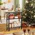 3-Tier Narrow Side Table for Small Space, End Table with Magazine Holder, Slim Nightstand with Wire Shelf, Skinny