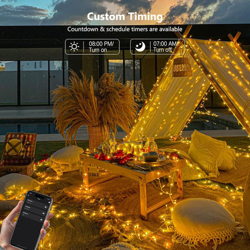 32.8ft 100 Dimmable Brizled Smart String Lights Warm White, LED String Lights Work with Alexa & Google Home, APP Fairy