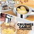 Set Zulay Kitchen Premium Garlic Press Rust Proof & Dishwasher Safe Garlic Mincer Tool with Silicone Garlic Peeler