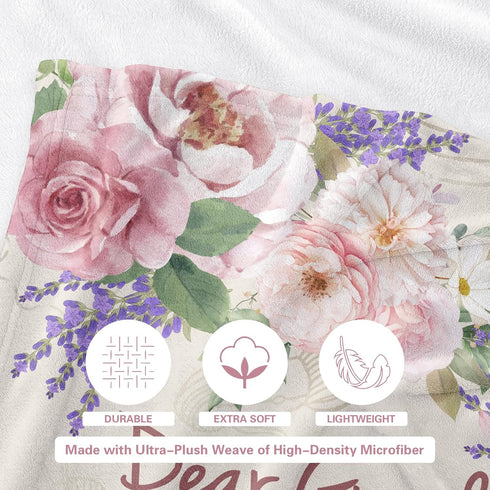 60"x50" Grandma Gifts, Gifts for Grandma from Granddaughter Grandkids, Grandmas Blanket, Best Birthday Gifts Presents