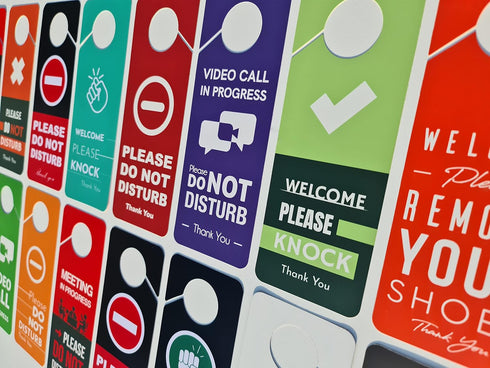 CLEVER SIGNS Recording in Progress Sign, Please Do Not Disturb Door Knob Hanger, 2 Pack, Double Sided