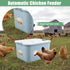 YOLCAR 6 Chicken Feeder No Waste, Ports Automatic Chicken Feeders with Hole Saw, Separate Feeding for Chickens, Poultry