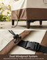 Yagvany 600D 32 32 18 Inch, Waterproof Patio Ottoman Cover, Square Outdoor Side Table Furniture Cover with Padded